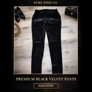 Faded Glory NWT Black Velvet Jeggings with soft stretch Fabric Women's Size 4-6